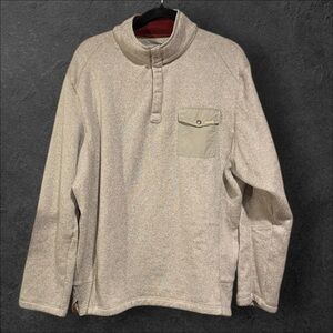 Woolrich Cream and Tan Mens Pullover XL